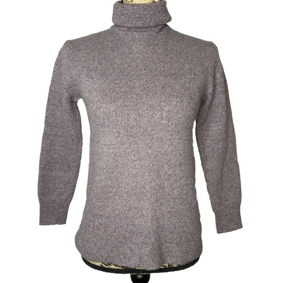 Massimo Dutti Women’s Wool-Cashmere Lt‎ Purple Heather Turtleneck Sweater Size M - Picture 1 of 5